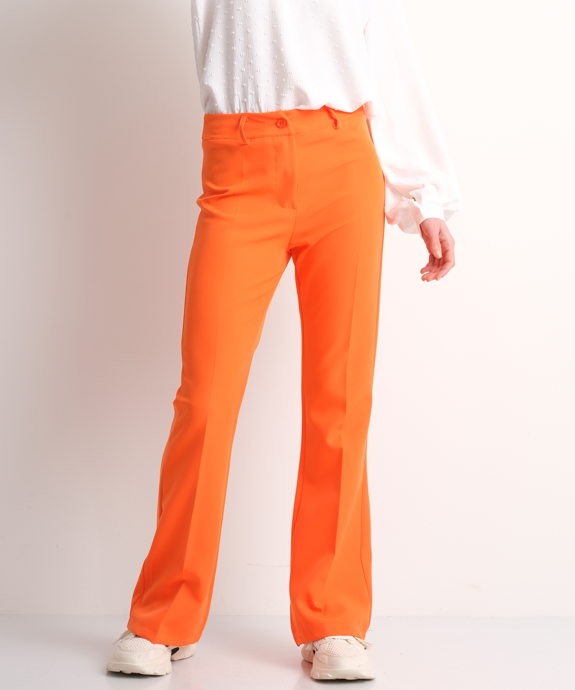 oranje flared pantalon