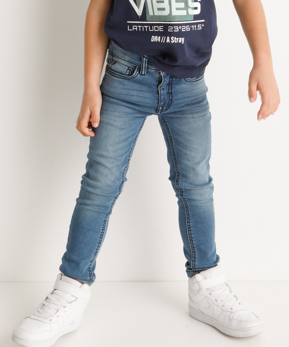 Jongens Skinny fit jogg jeans (mid) blauw in maat