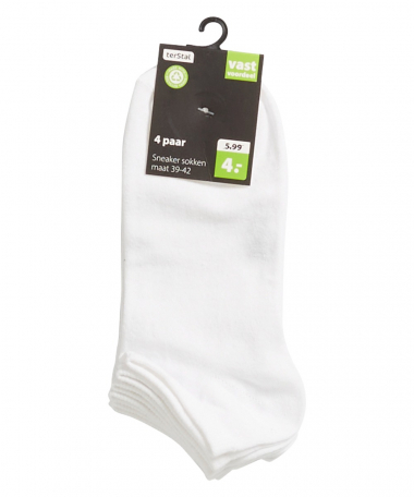 4-pack sneakersokken uni