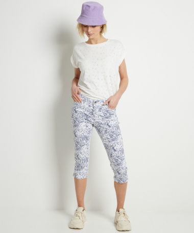 capri broek bloemenprint