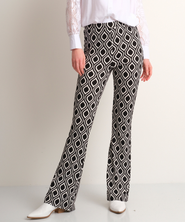 flared fit broek ruitjes