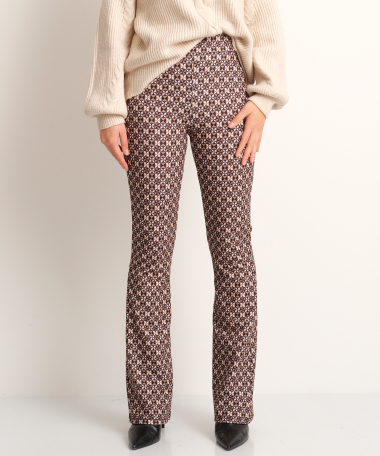 flared broek grafische print