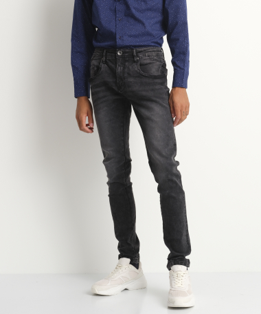 Slim fit ultraflex jeans (zwart)
