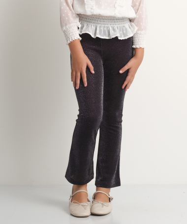 Flared fit glitter broek