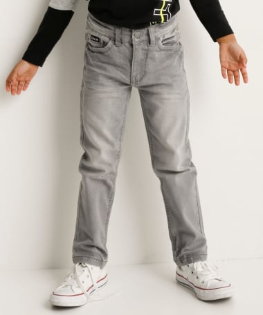 Slim fit stretch jeans (grijs)