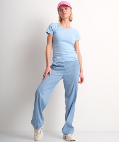 basic t-shirt jersey lichtblauw