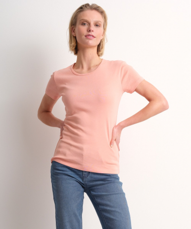 basic t-shirt katoen roze