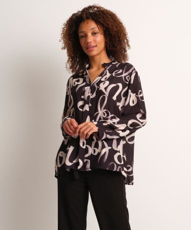 blouse all-over tekstprint