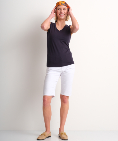 basic singlet v-hals donkerblauw