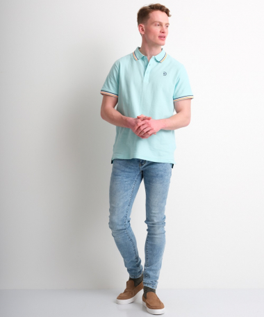 pique polo borstprint