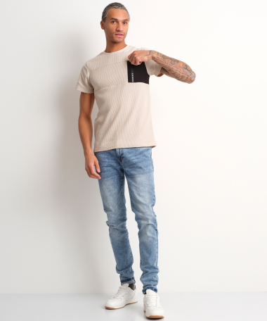 pique t-shirt wafelpatroon