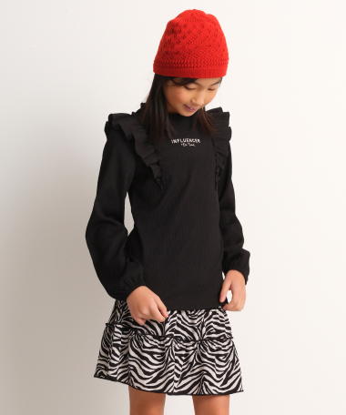 fancy crepe top ruches