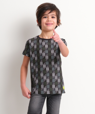 t-shirt met multiprint