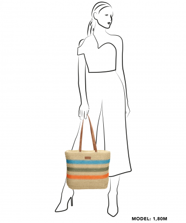 streep geweven shopper