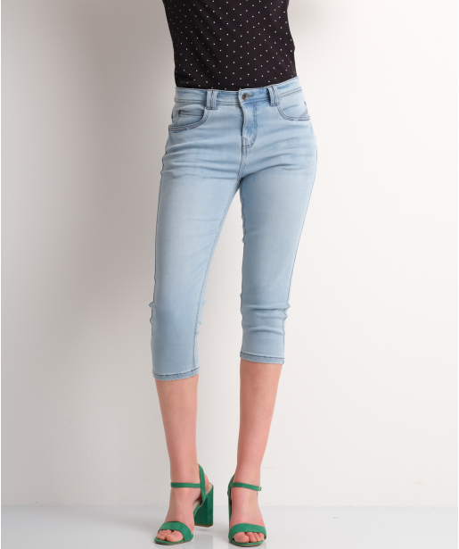 soft stretch capri jeans (licht)