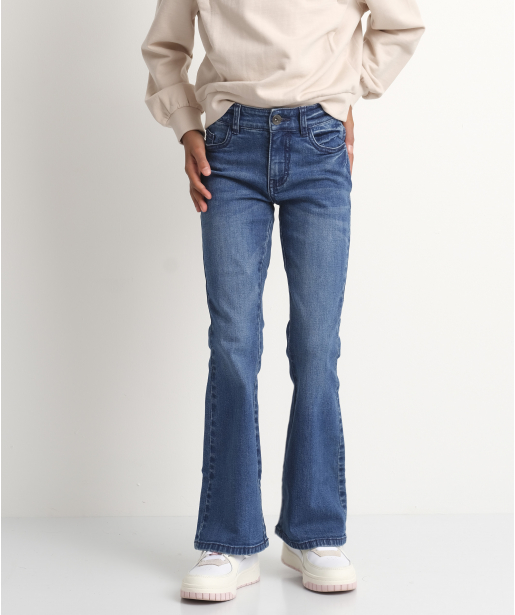 Flared fit jeans (blauw)