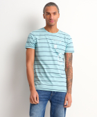 gestreept t-shirt borstzakje